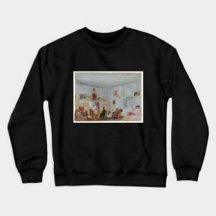 An Artist Seated before Sir William Beechey's Portrait 'Mrs Hasler as Flora', 1827 Crewneck Sweatshirt